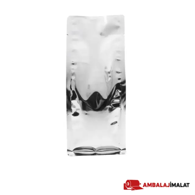 Gri Metalize Flat Bottom Torba - Görsel 3