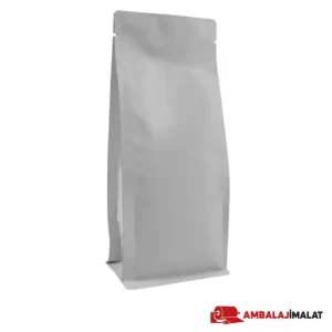 Mat Beyaz Metalize Flat Bottom Torba
