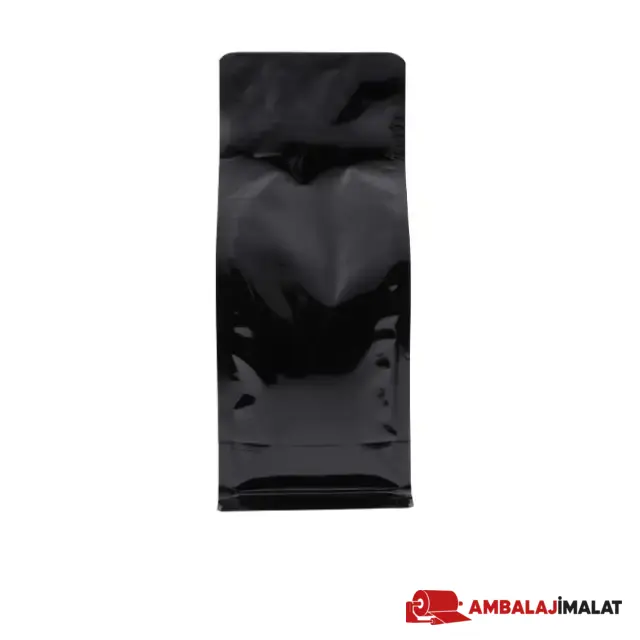 Siyah Metalize Flat Bottom Torba - Görsel 3