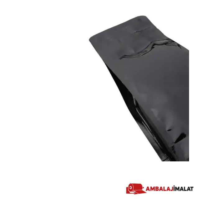 Siyah Metalize Flat Bottom Torba - Görsel 4